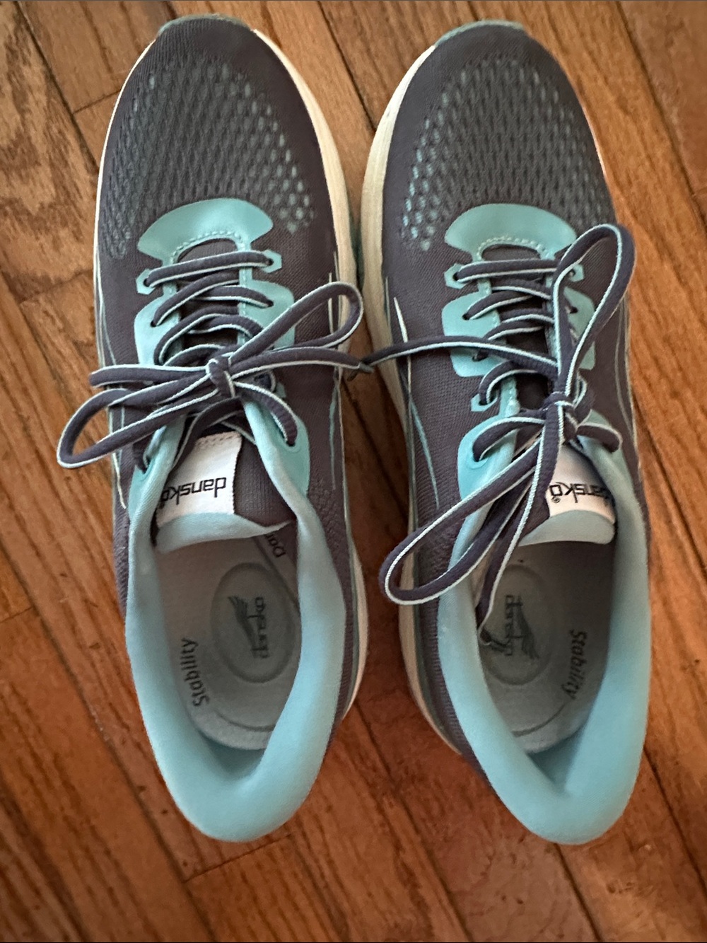 Dansko Pace Navy Sneakers with Aqua Accents
